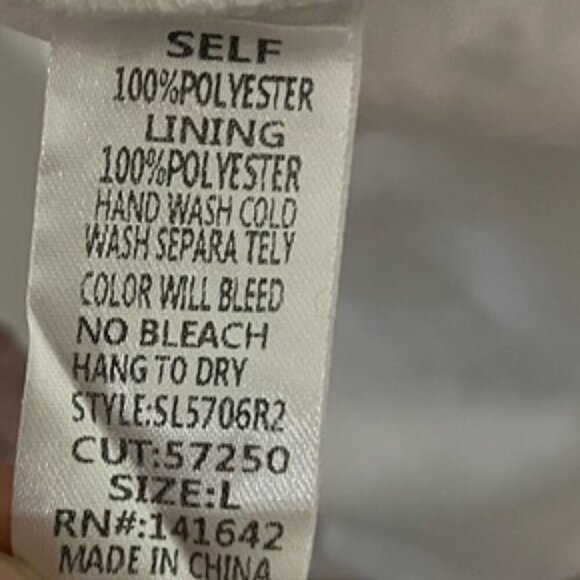 Gray + Bleu White Lace Sheath Mini Dress with Crew Neck and Short Sleeves Large - Picture 10 of 10